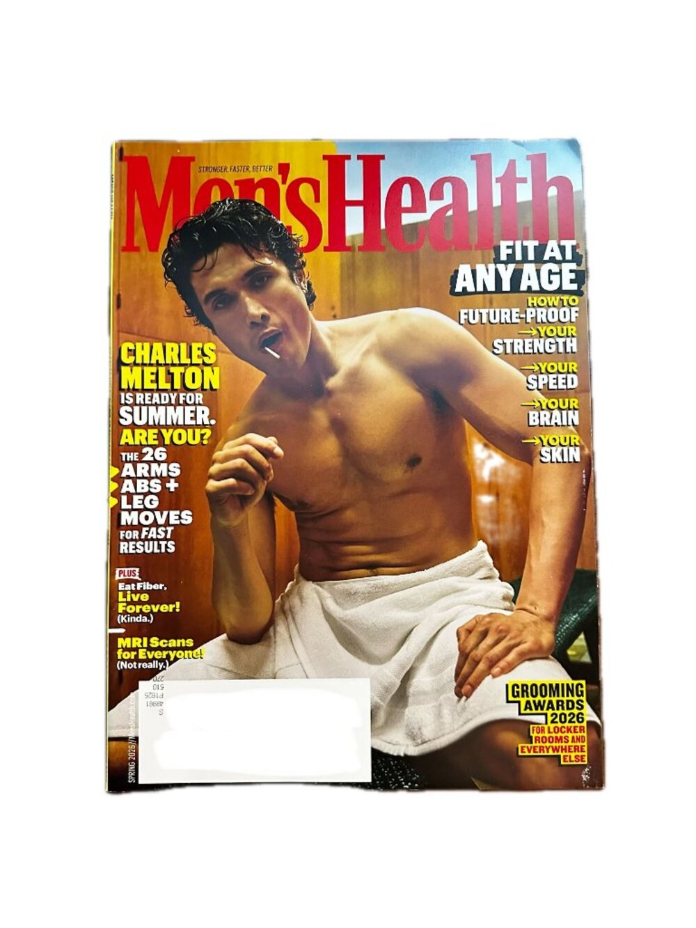 Mens Health Magazine Spring 2026 Charles Melton Fit at Any Age Grooming Awards